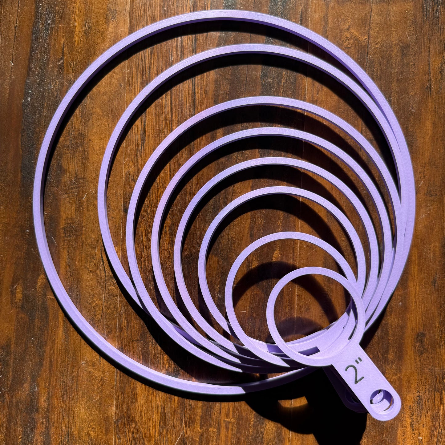 Eight Ring Flower Measuring Set in Lavender