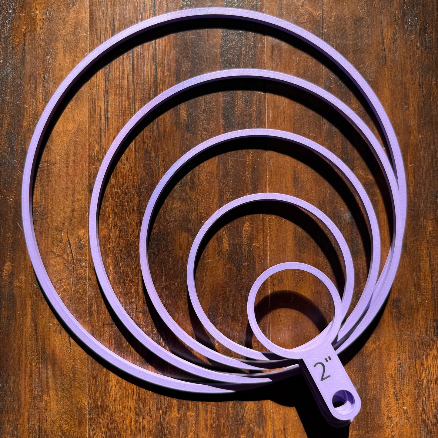 Five Ring Flower Measuring Set in Lavender